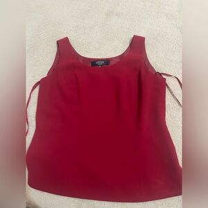 Kasper Women's Vibrant Red Sleeveless Blouse